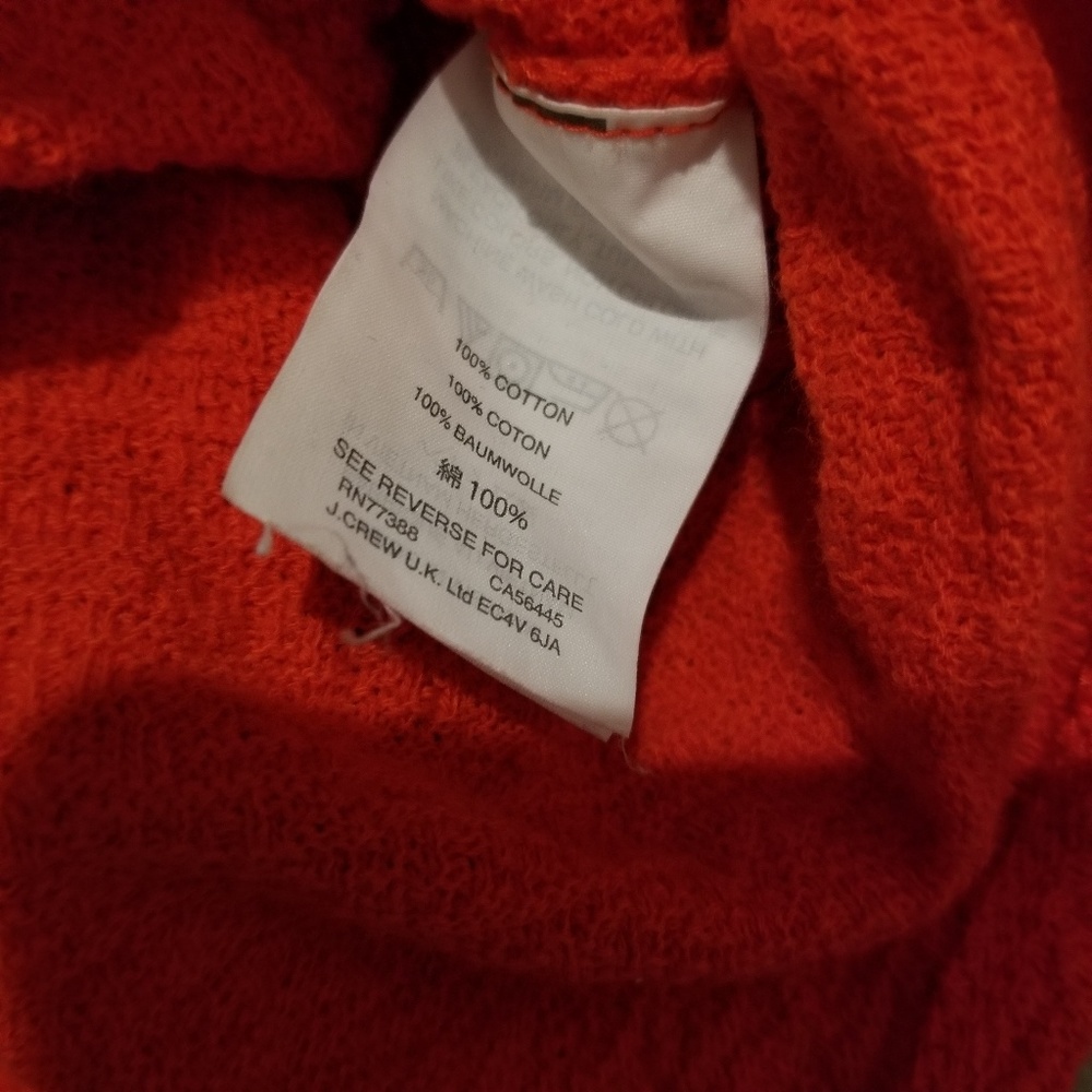 Madewell Texture & Thread Wrap Top Side Tie Red XL - Picture 4 of 6